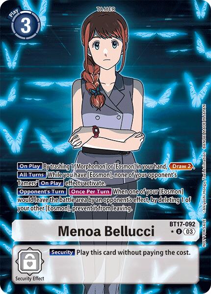 Menoa Bellucci [BT17-092] (Box Promotion Pack: Secret Crisis) [Secret Crisis] | Total Play