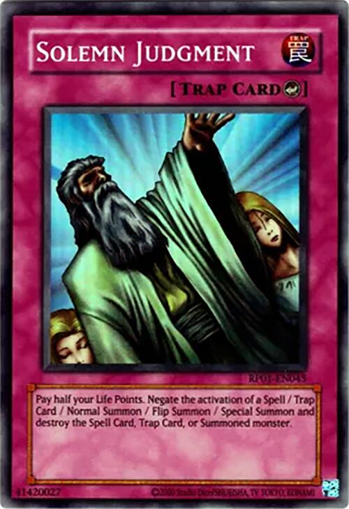 Solemn Judgment [RP01-EN045] Super Rare | Total Play