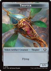 Thopter // Gnome Double-Sided Token [Edge of Eternities Commander Tokens] | Total Play