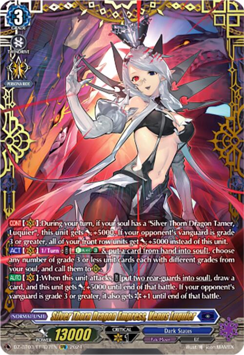 Silver Thorn Dragon Empress, Venus Luquier (DZ-BT03/FFR07EN) [Dimensional Transcendence] | Total Play