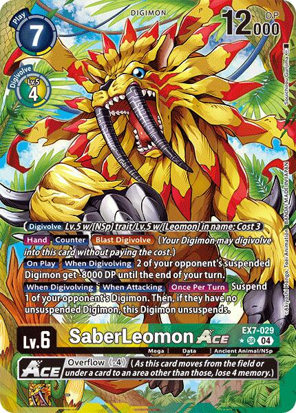 SaberLeomon ACE [EX7-029] (Alternate Art) [Digimon LIBERATOR] | Total Play