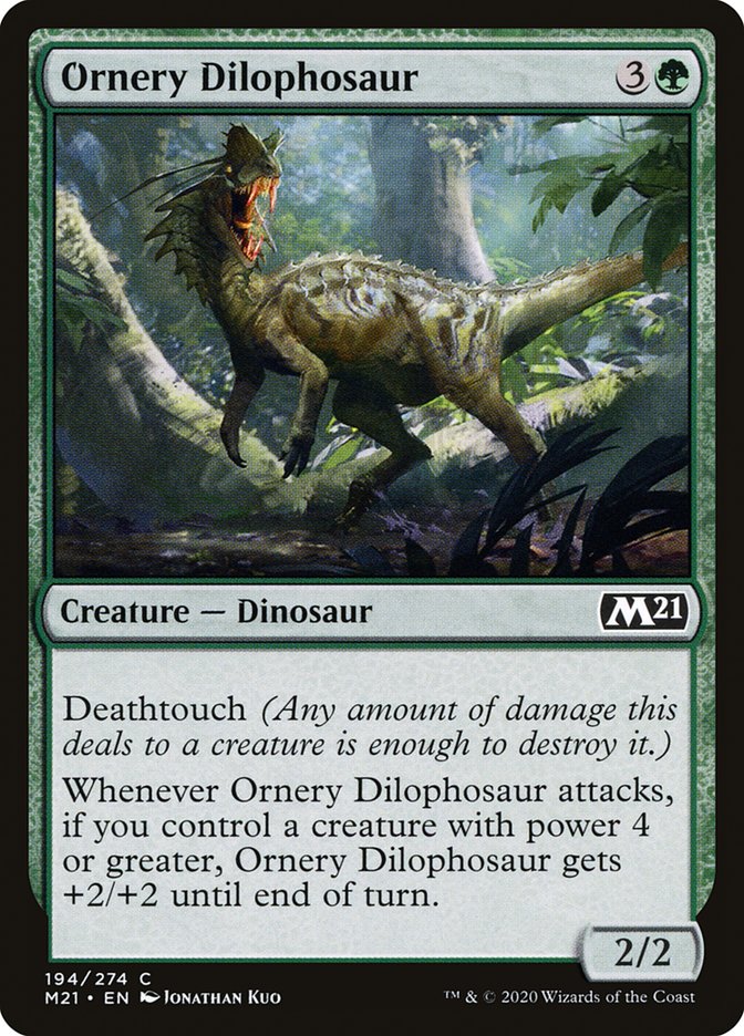 Ornery Dilophosaur [Core Set 2021] | Total Play