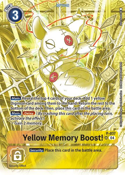 Yellow Memory Boost! [P-037] (Starter Deck 19 Exclusive) [Starter Deck: Fable Waltz Promos] | Total Play