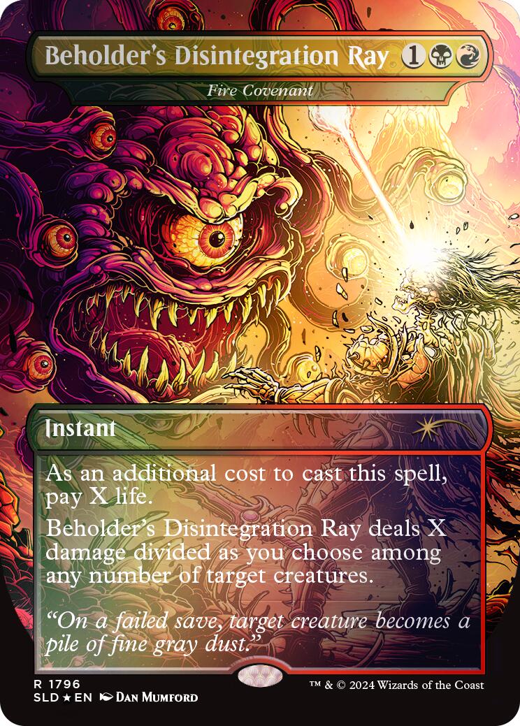 Beholder's Disintegration Ray - Fire Covenant (Rainbow Foil) [Secret Lair Drop Series] | Total Play