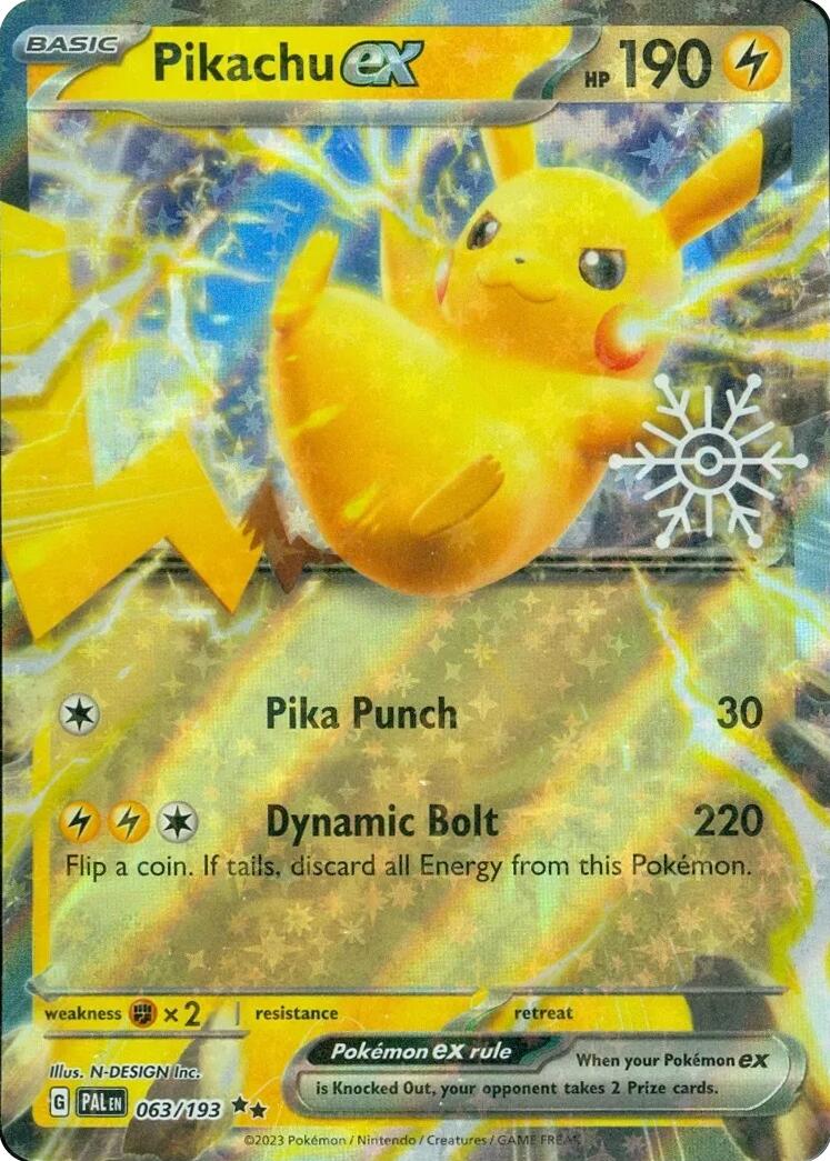 Pikachu ex (063/193) (Holiday Calendar) [Miscellaneous Cards] | Total Play