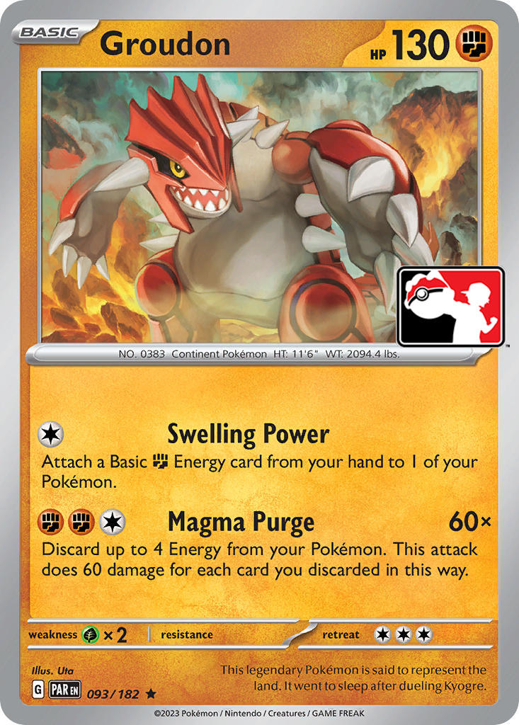 Groudon (093/182) [Prize Pack Series Five] | Total Play