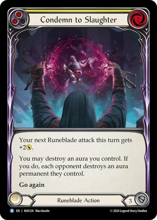 Condemn to Slaughter (Yellow) [ROS128] (Rosetta)  Rainbow Foil | Total Play