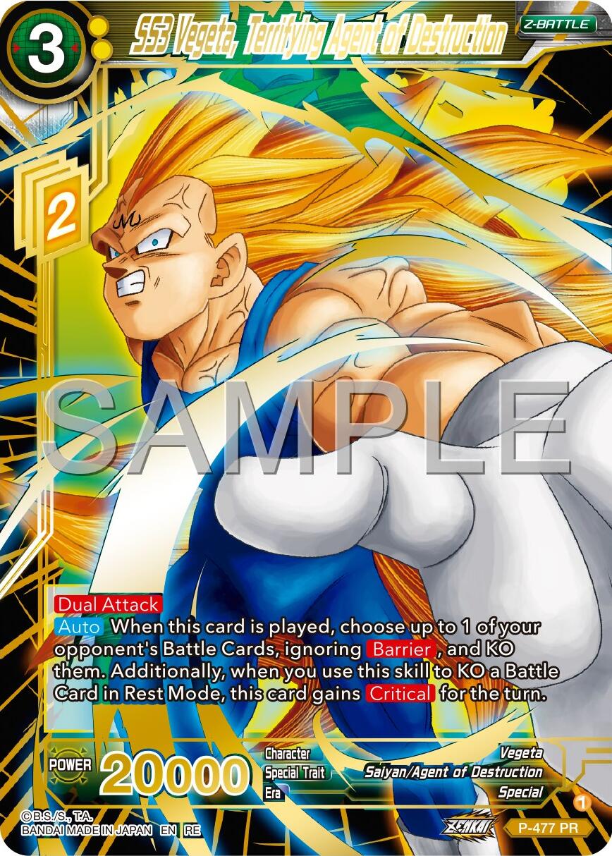 SS3 Vegeta, Terrifying Agent of Destruction (Reprint) (P-477) [Premium 7th Anniversary Box 2024] | Total Play