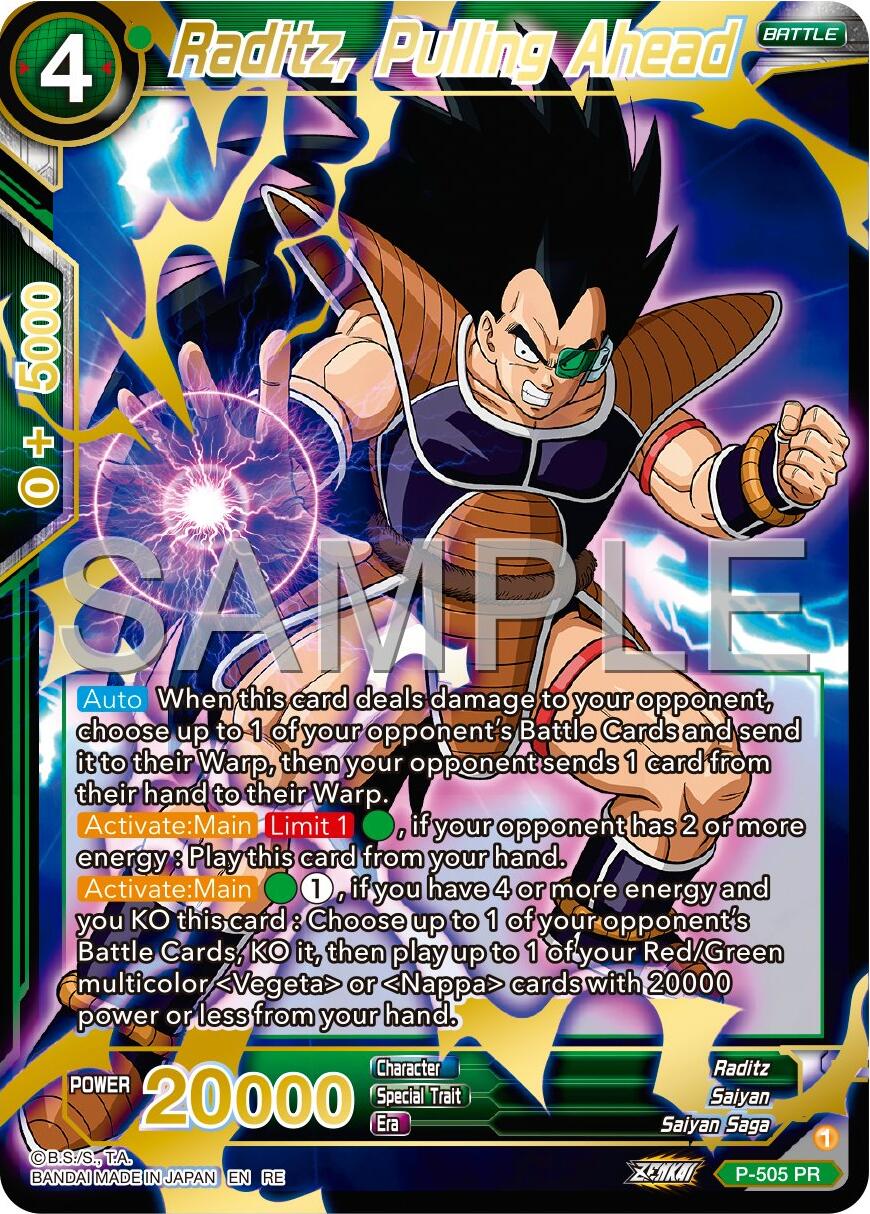 Raditz, Pulling Ahead (Reprint) (P-505) [Premium 7th Anniversary Box 2024] | Total Play