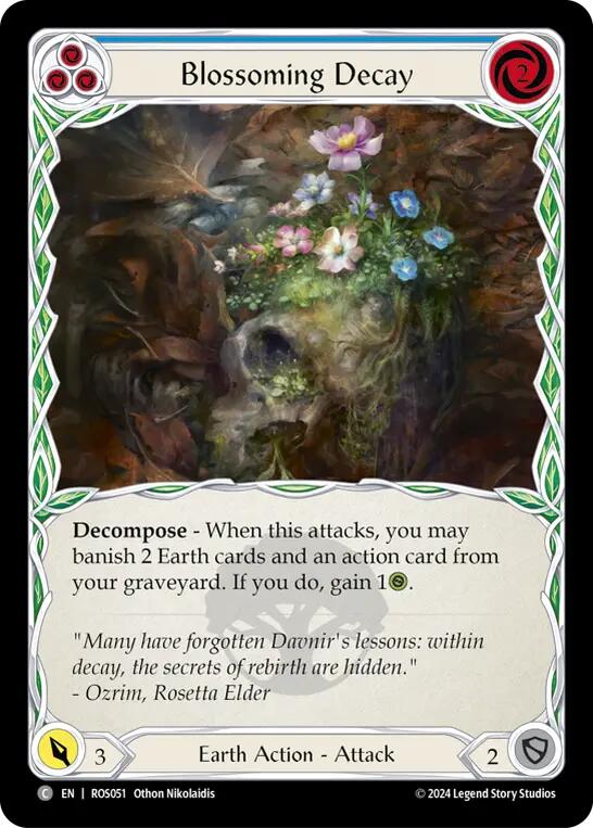 Blossoming Decay (Blue) [ROS051] (Rosetta)  Rainbow Foil | Total Play