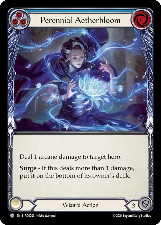 Perennial Aetherbloom (Blue) [ROS203] (Rosetta)  Rainbow Foil | Total Play