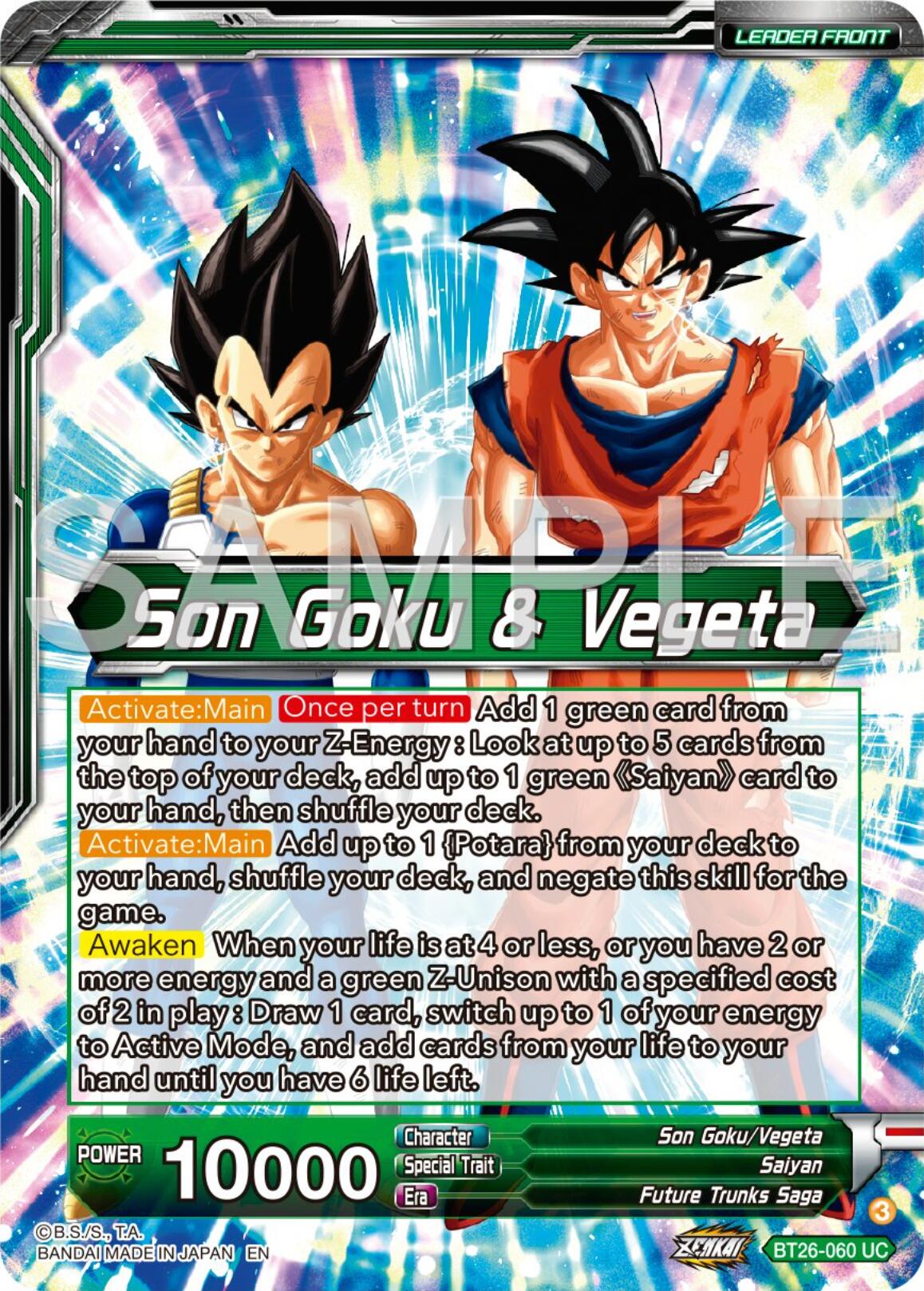 Son Goku & Vegeta // Vegito, Prodigious Fusion (BT26-060) [Ultimate Advent] | Total Play