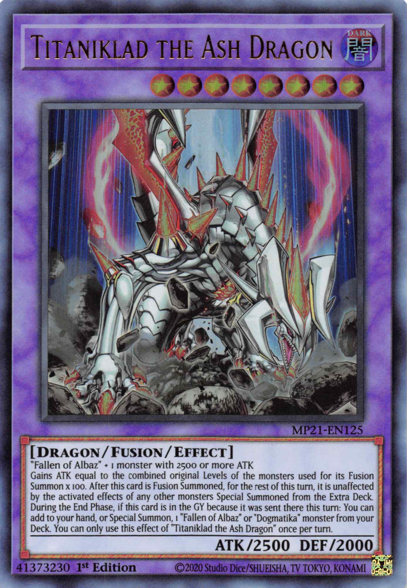 Titaniklad the Ash Dragon [MP21-EN125] Ultra Rare | Total Play