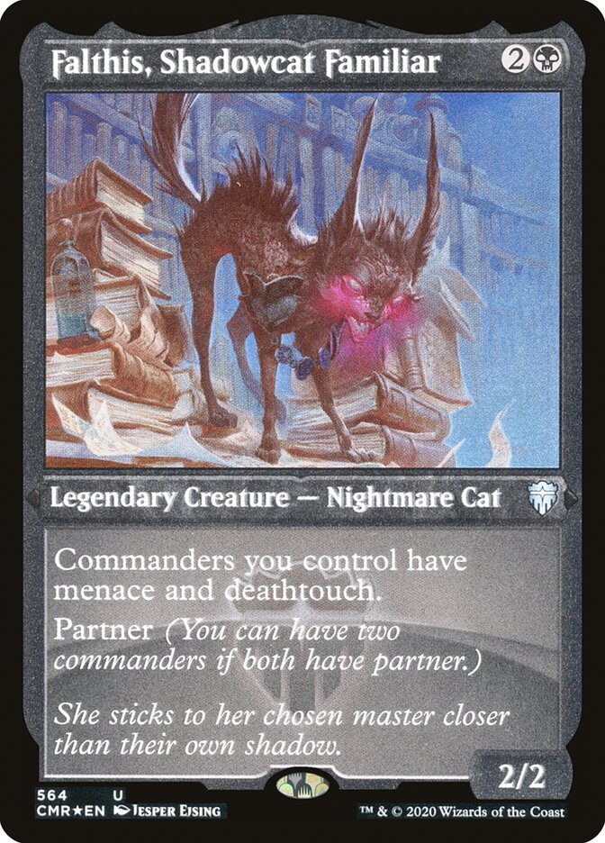 Falthis, Shadowcat Familiar (Etched) [Commander Legends] | Total Play