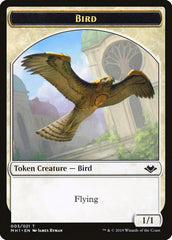 Bird (003) // Serra the Benevolent Emblem Double-Sided Token [Modern Horizons Tokens] | Total Play