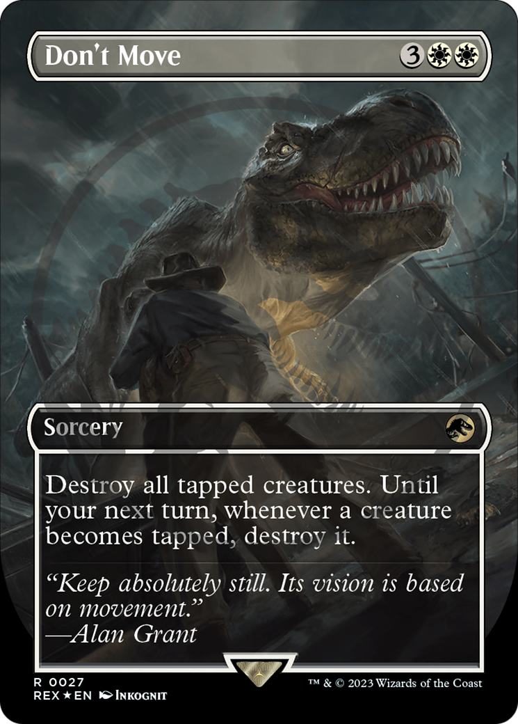 Don't Move (Emblem) (Borderless) [Jurassic World Collection Tokens] | Total Play