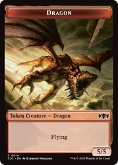 Dragon (0014) // Treasure Double-Sided Token [Tarkir: Dragonstorm Commander Tokens] | Total Play