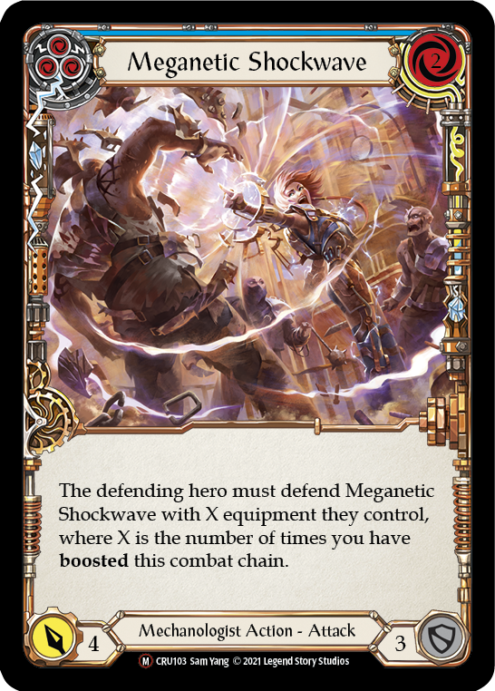 Meganetic Shockwave [U-CRU103] (Crucible of War Unlimited)  Unlimited Rainbow Foil | Total Play