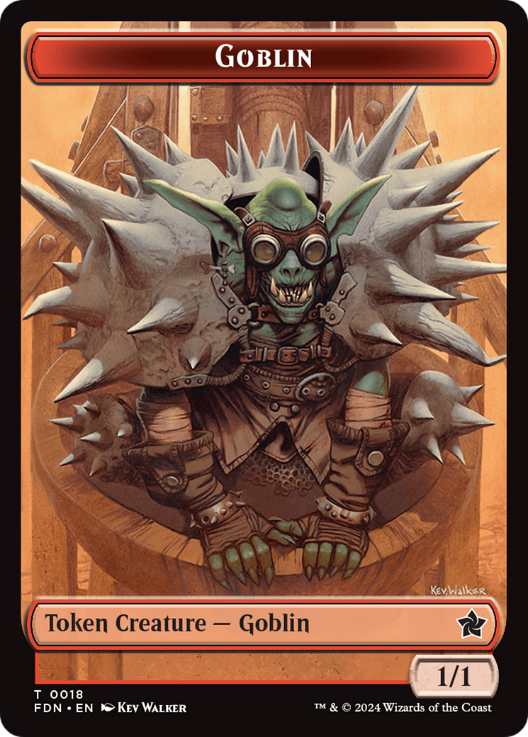 Goblin // Treasure Double-Sided Token [Foundations Tokens] | Total Play