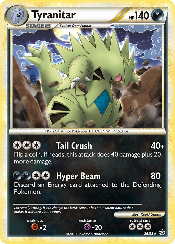 Tyranitar (26/95) (Theme Deck Exclusive) [HeartGold & SoulSilver: Unleashed] | Total Play