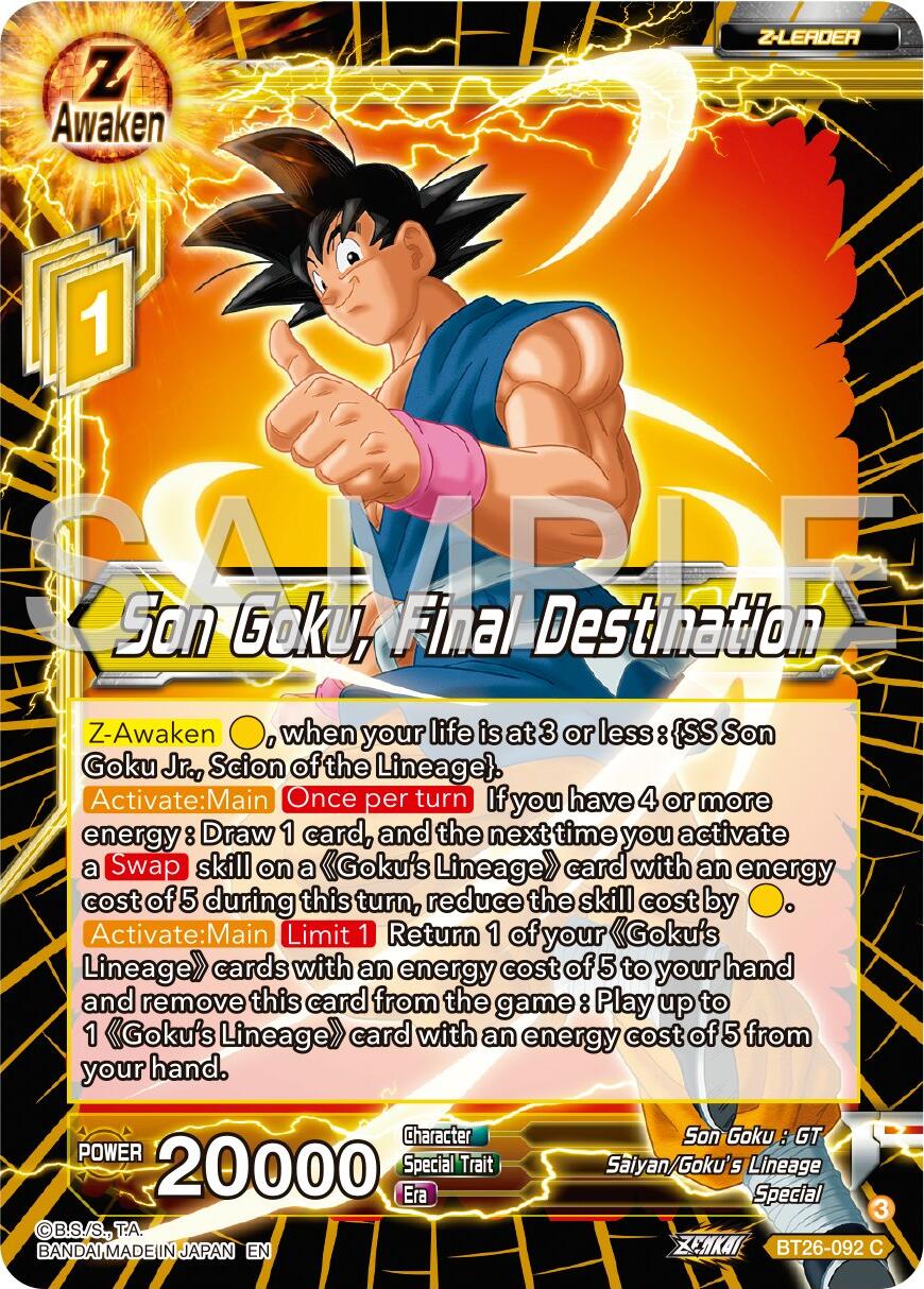 Son Goku, Final Destination (BT26-092) [Ultimate Advent] | Total Play