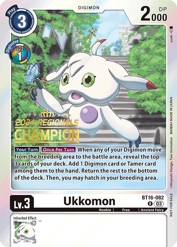 Ukkomon [BT16-082] (2024 Regionals Champion) [Beginning Observer] | Total Play