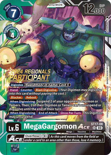 MegaGargomon ACE [ST17-08] (2024 Regionals Participant) [Starter Deck: Double Typhoon Advanced Deck Set] | Total Play