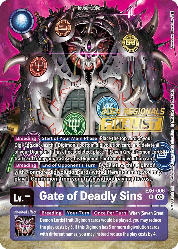 Gate of Deadly Sins [EX6-006] (2024 Regionals Finalist) [Infernal Ascension] | Total Play