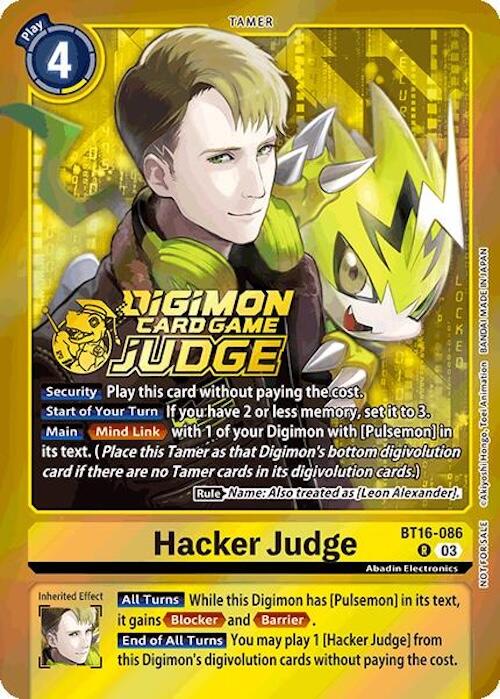 Hacker Judge [BT16-086] (Judge Pack 6) [Beginning Observer] | Total Play