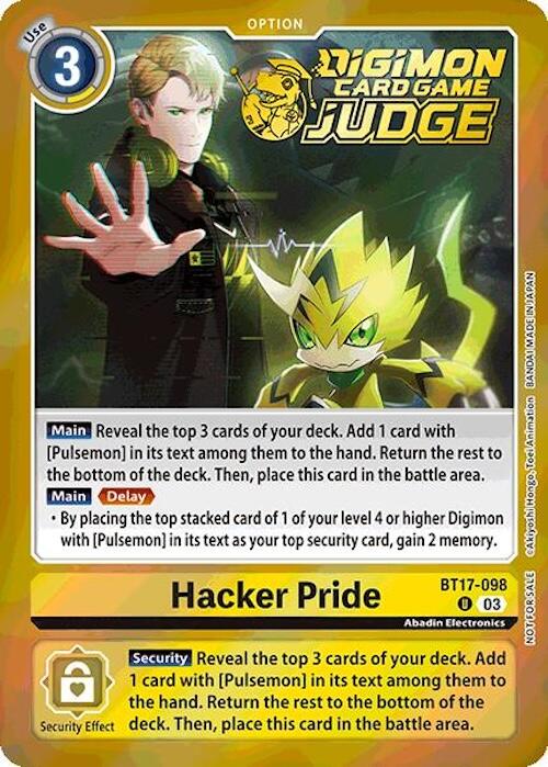 Hacker Pride [BT17-098] (Judge Pack 6) [Secret Crisis] | Total Play