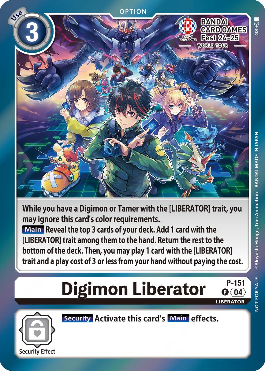 Digimon Liberator [P-151] - P-151 (BANDAI Card Games Fest 24-25 World Tour) [Promotional Cards] | Total Play