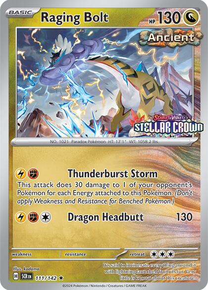 Raging Bolt (111/142) (Cosmo Holo - Best Buy Exclusive) [Miscellaneous Cards] | Total Play