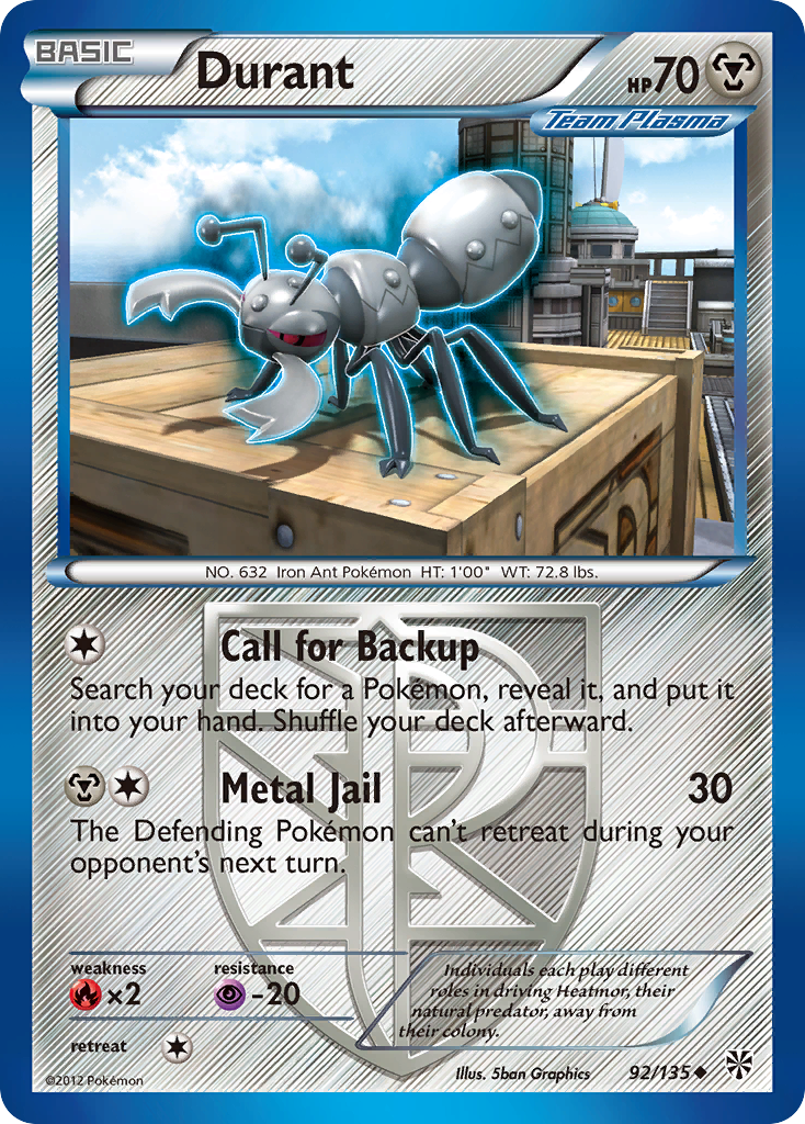 Durant (92/135) [Black & White: Plasma Storm] | Total Play