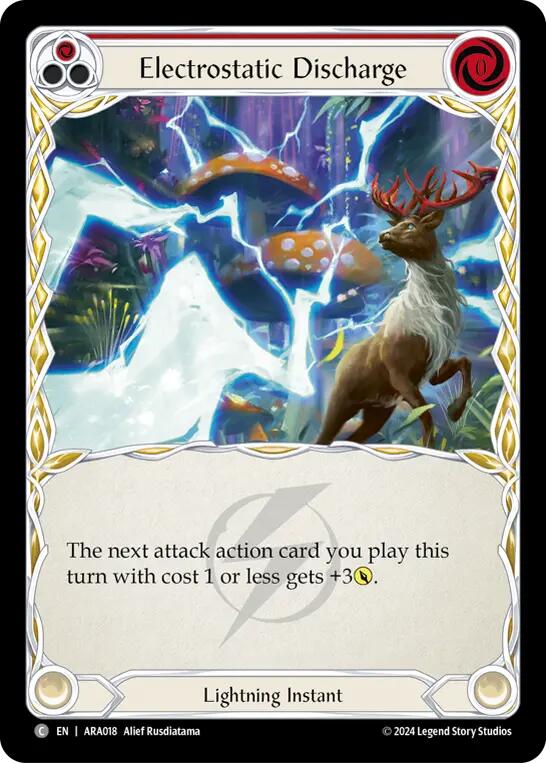 Electrostatic Discharge (Red) [ARA018] (Rosetta Aurora Blitz Deck) | Total Play