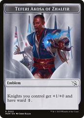 Treasure (20) // Teferi Akosa of Zhalfir Emblem Double-Sided Token [March of the Machine Tokens] | Total Play
