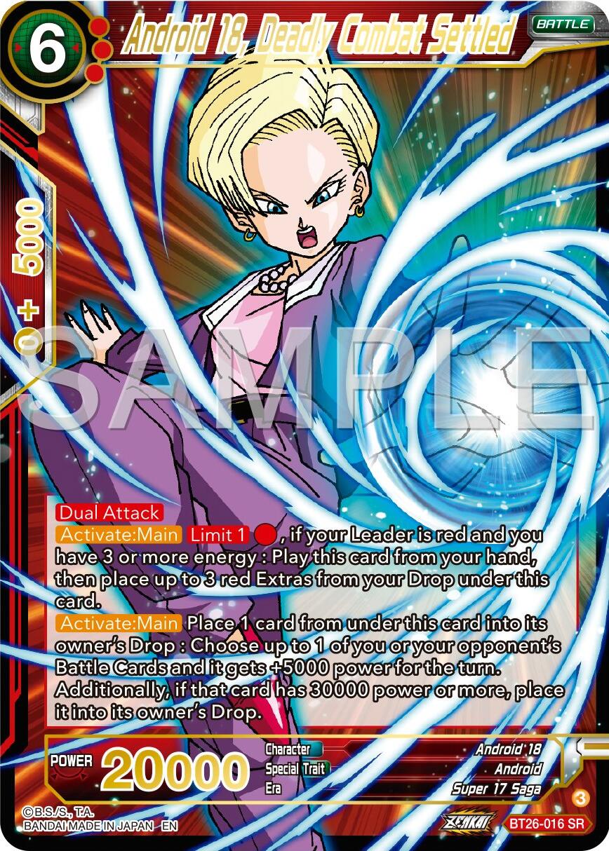 Android 18, Deadly Combat Settled (Bt26-016) [Ultimate Advent] | Total Play