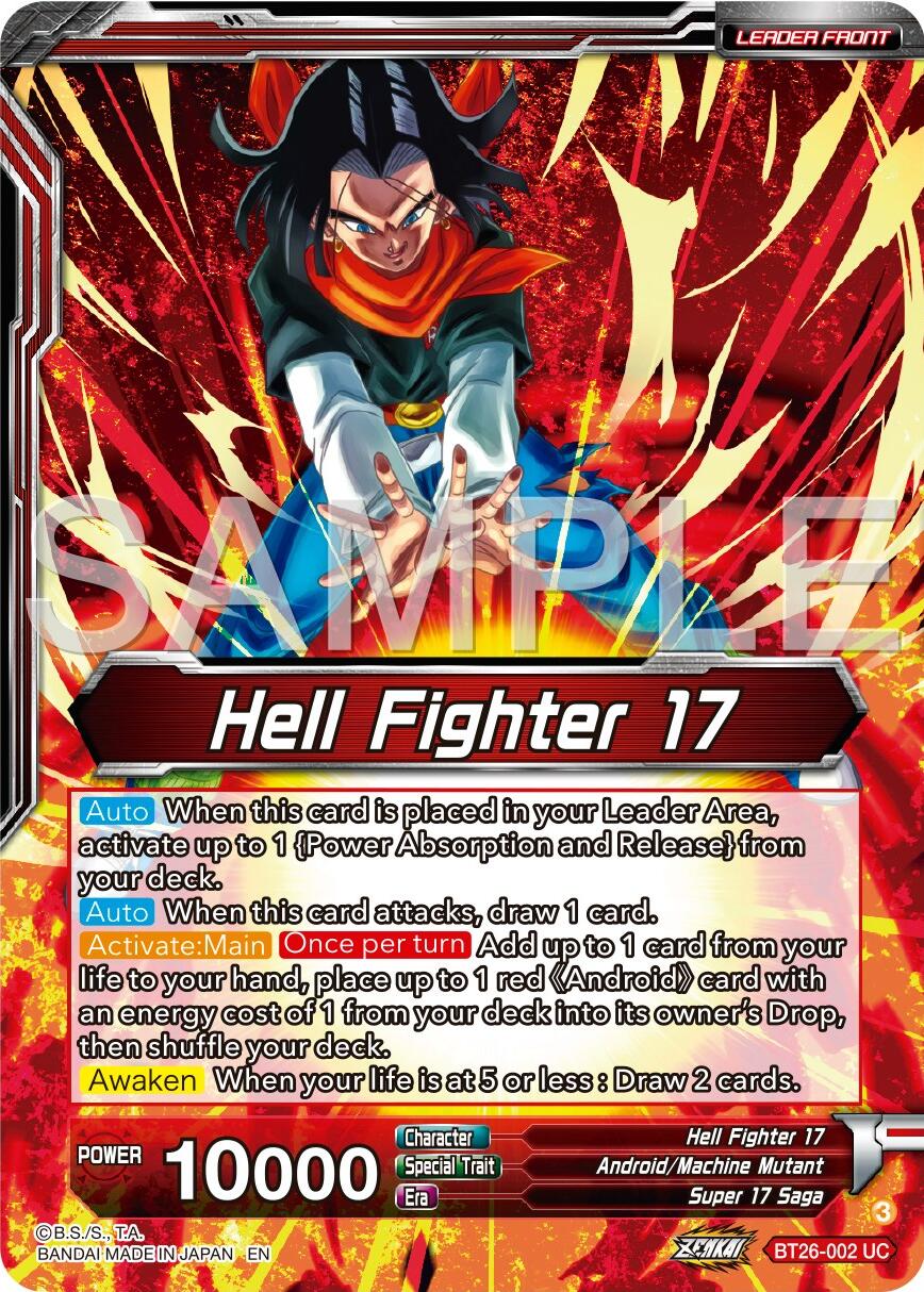 Hell Fighter 17 // Super 17, Anti-Saiyan Killing Machine (BT26-002) [Ultimate Advent] | Total Play