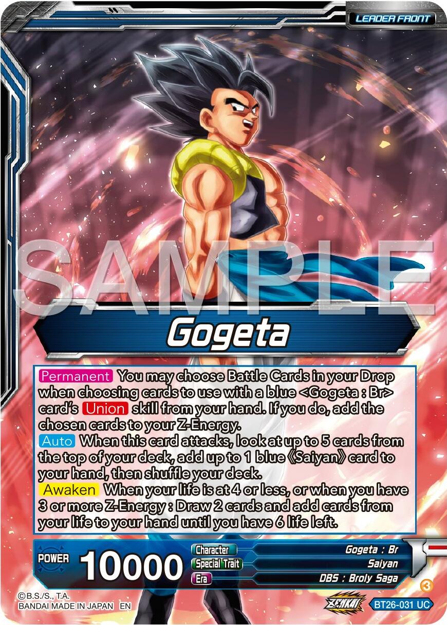 Gogeta // SSB Gogeta, Mighty Fusion Warrior (BT26-031) [Ultimate Advent] | Total Play