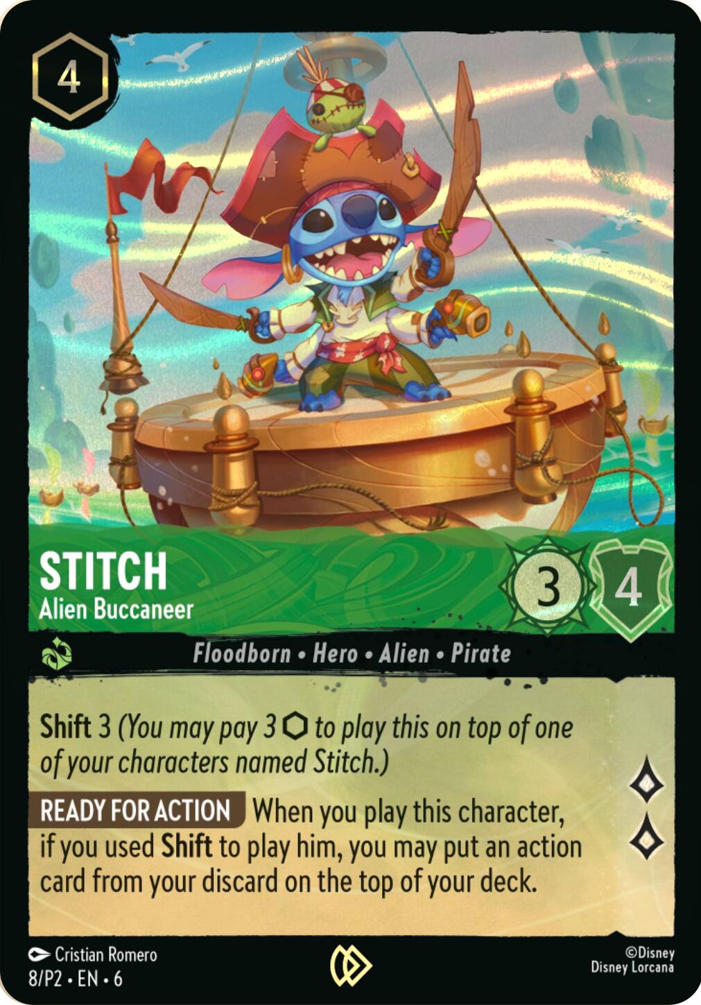 Stitch - Alien Buccaneer (Stitch Collector's Gift Set Promo) (8) [Promo Cards] | Total Play