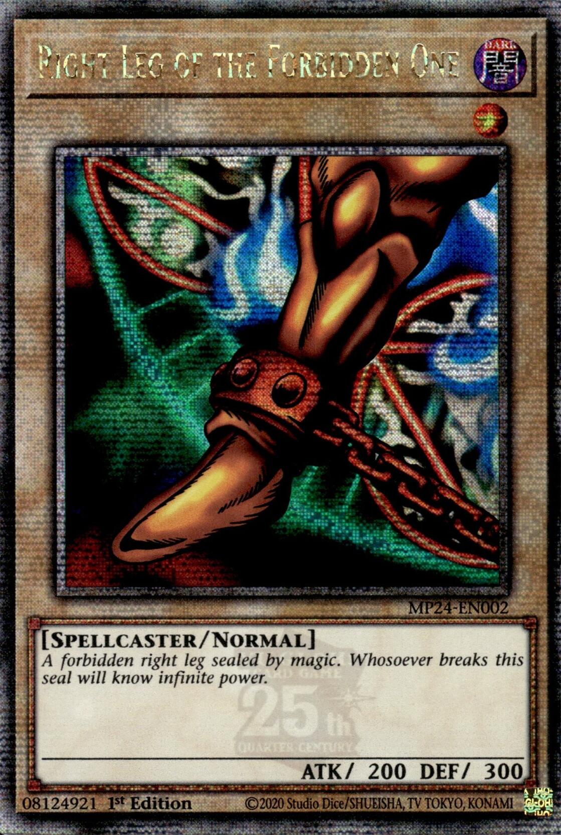 Right Leg of the Forbidden One [MP24-EN002] Quarter Century Secret Rare | Total Play