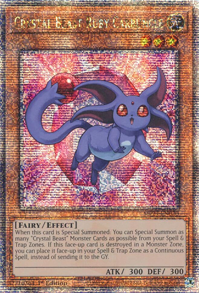 Crystal Beast Ruby Carbuncle [MP24-EN020] Quarter Century Secret Rare | Total Play