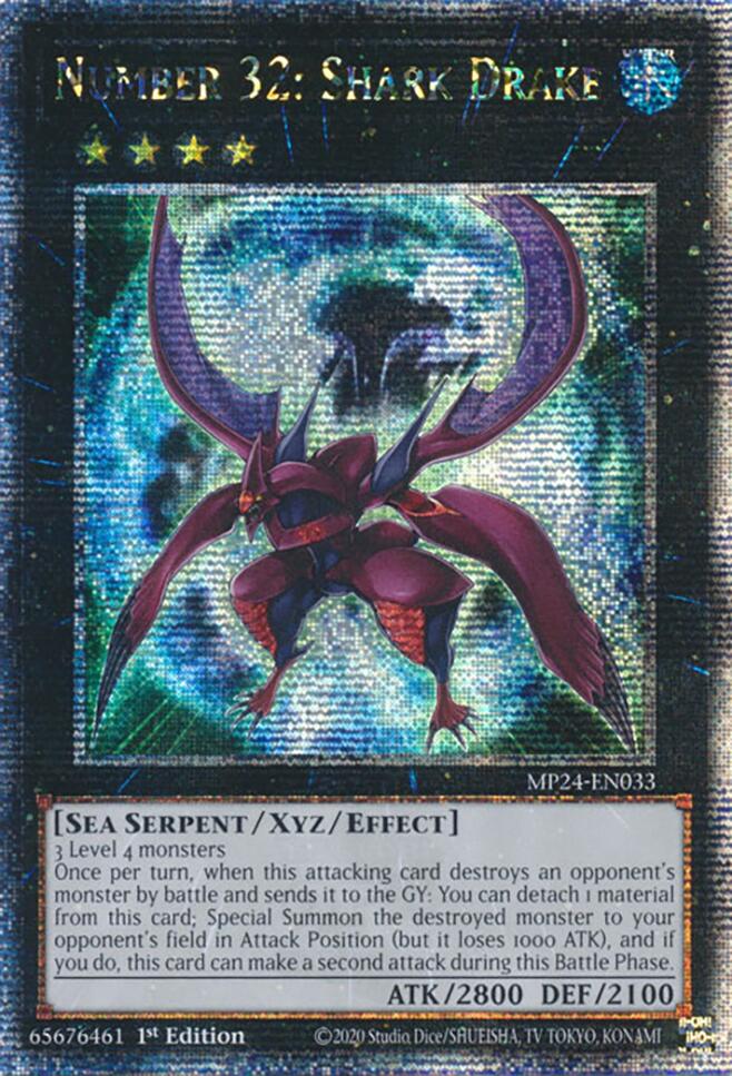 Number 32: Shark Drake [MP24-EN033] Quarter Century Secret Rare | Total Play