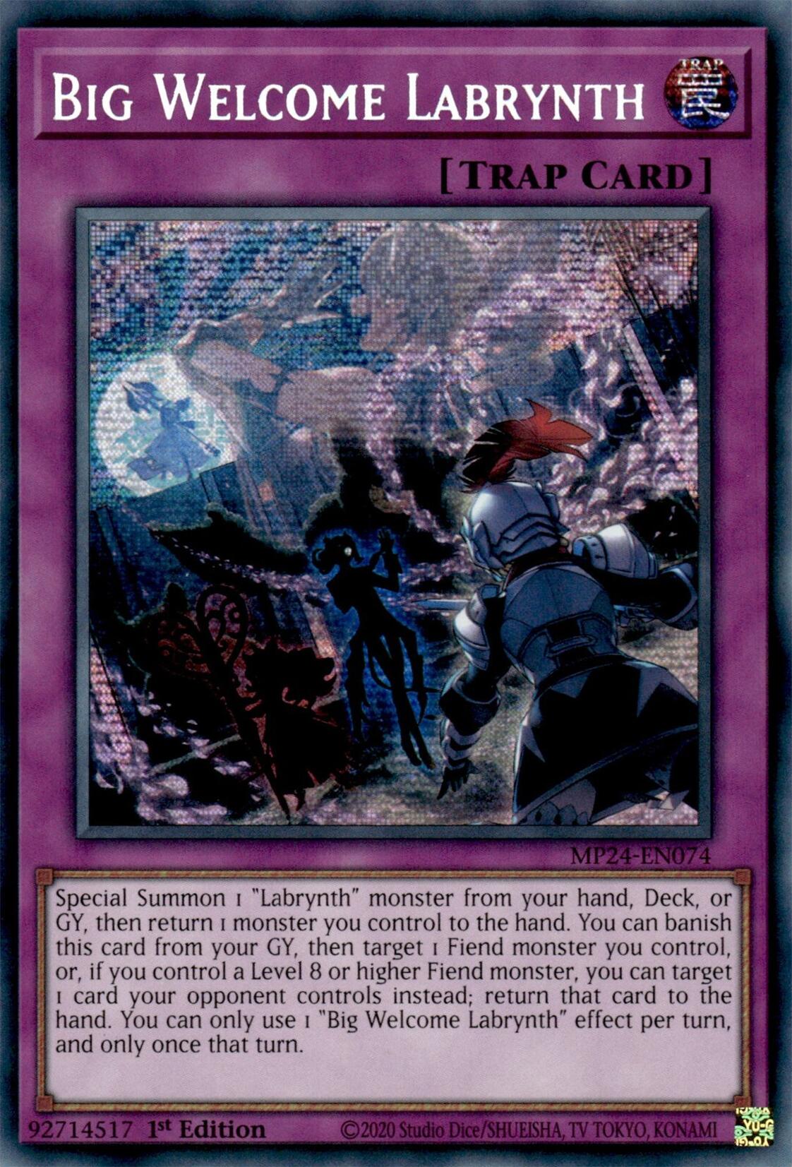 Big Welcome Labrynth [MP24-EN074] Prismatic Secret Rare | Total Play