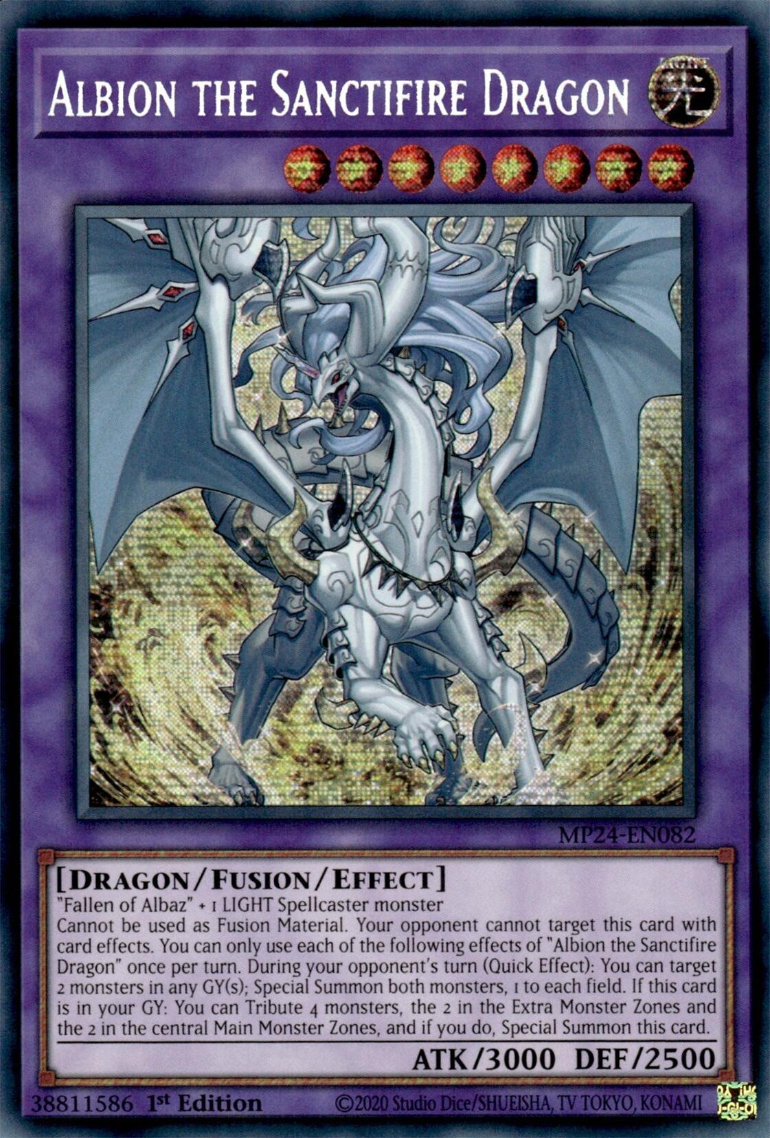 Albion the Sanctifire Dragon [MP24-EN082] Prismatic Secret Rare | Total Play