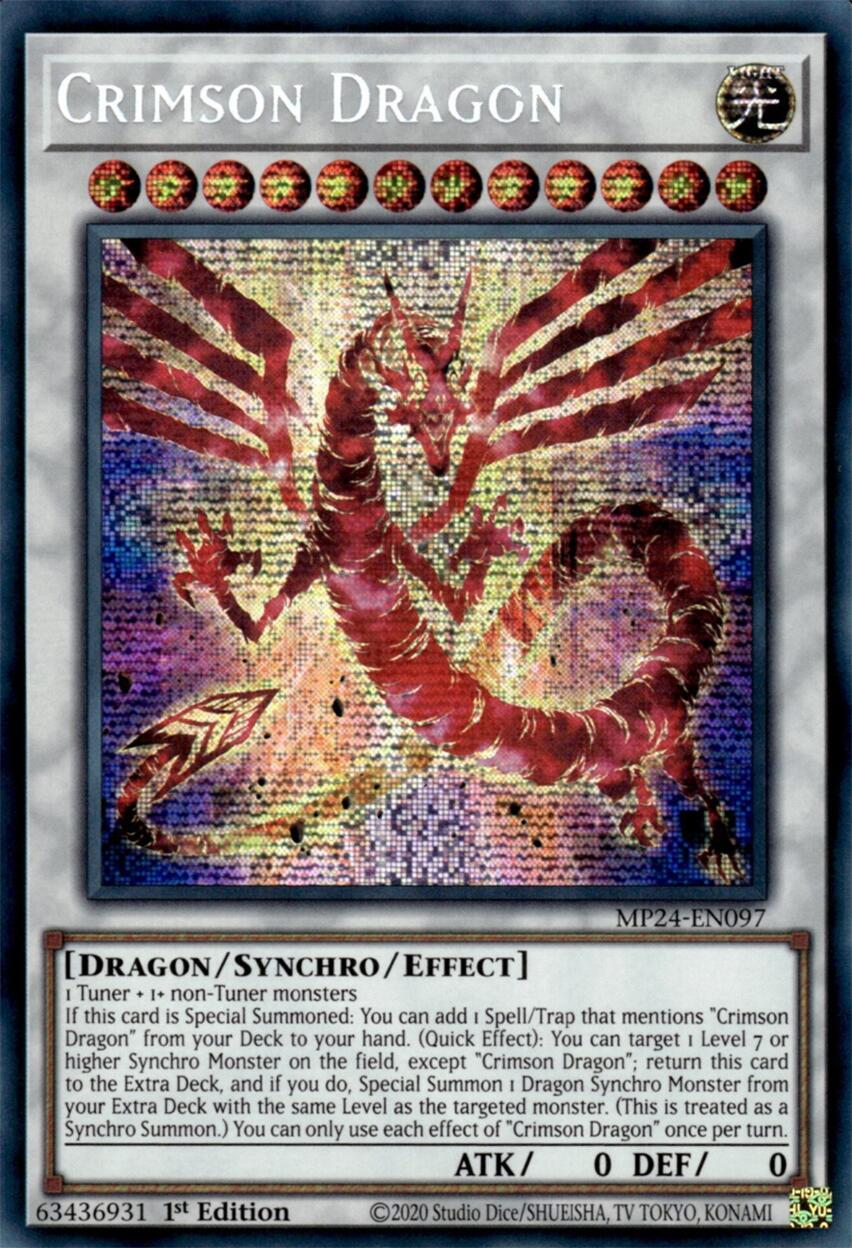 Crimson Dragon (card) [MP24-EN097] Prismatic Secret Rare | Total Play