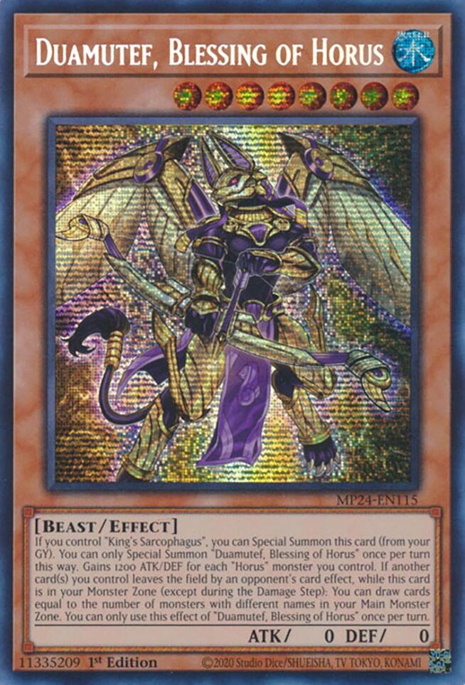 Duamutef, Blessing of Horus [MP24-EN115] Prismatic Secret Rare | Total Play