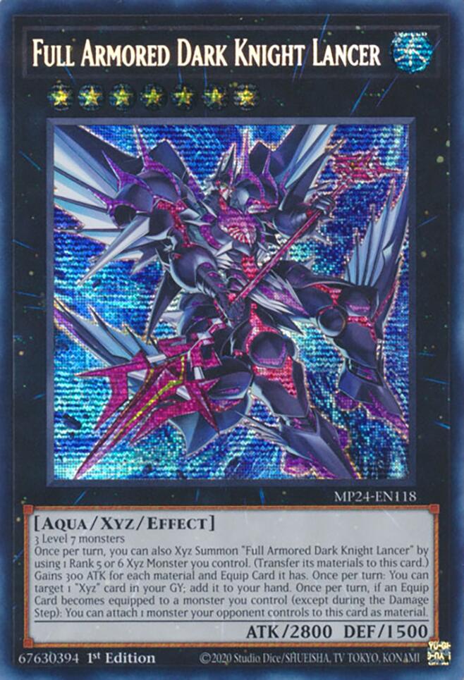 Full Armored Dark Knight Lancer [MP24-EN118] Prismatic Secret Rare | Total Play