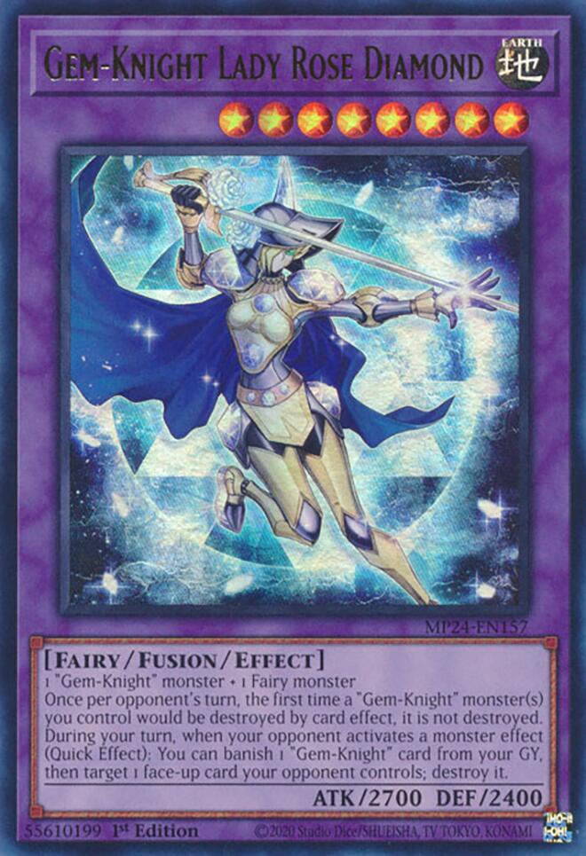 Gem-Knight Lady Rose Diamond [MP24-EN157] Ultra Rare | Total Play