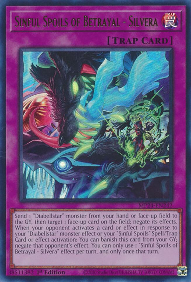 Sinful Spoils of Betrayal - Silvera [MP24-EN242] Ultra Rare | Total Play