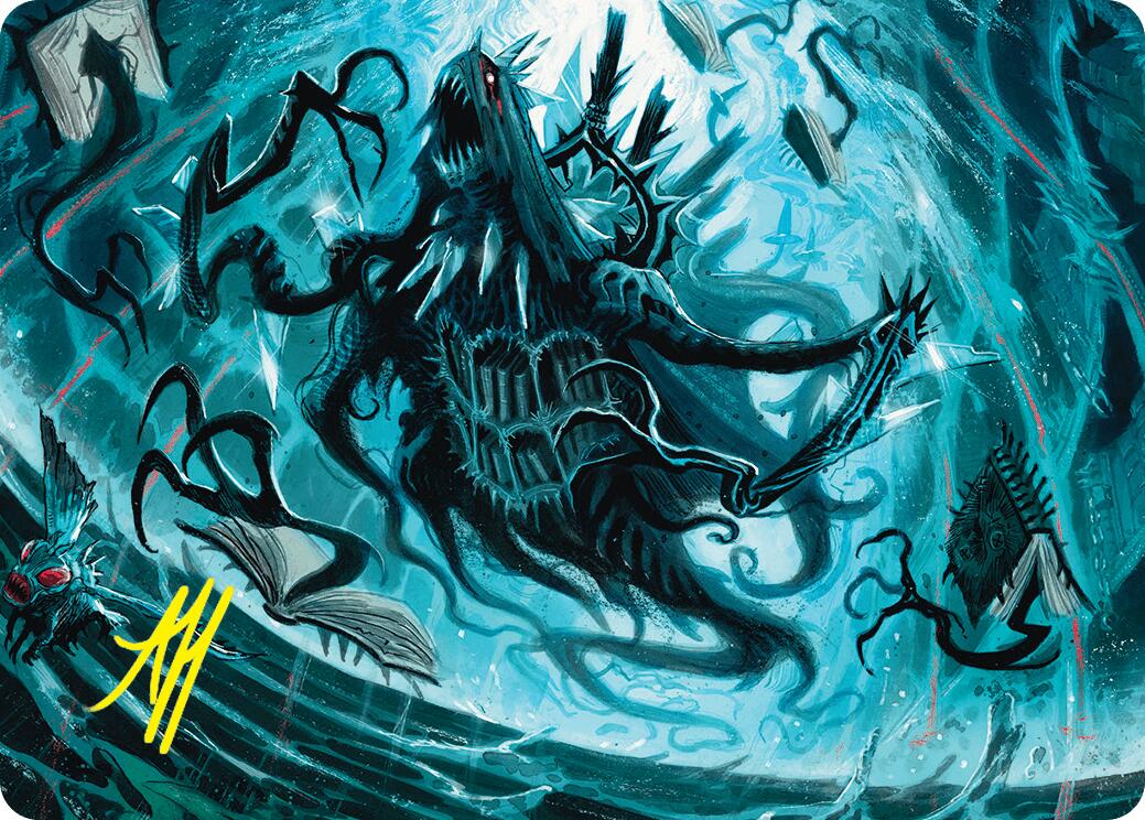 Overlord of the Floodpits Art Card (Gold-Stamped Signature) [Duskmourn: House of Horror Art Series] | Total Play